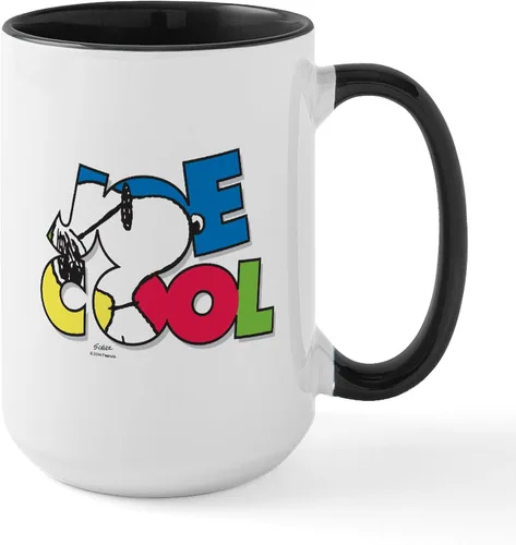 Vista 186 de CafePress SNOOPY Joe Cool - Taza de café de cerámica (15.0 fl oz)