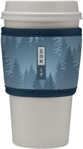 Vista 81 de Sok It HotSok Coffee & Tea - Funda de neopreno con aislamiento reutilizable (floral abstracto)