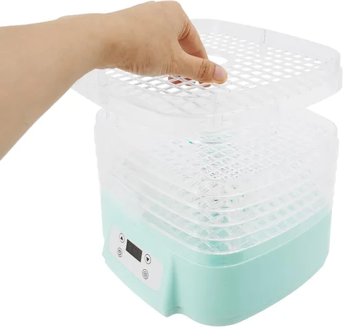 Vista 5 de Máquina secadora de alimentos, deshidratador de alimentos para el hogar, máquina deshidratadora de alimentos de 6 niveles para frutas, verduras