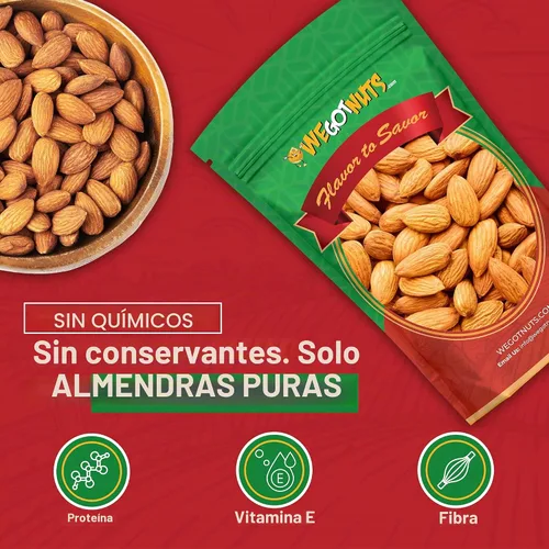 Vista 3 de Almendras grandes We Got Nuts (Enteras, crudas, con cáscara, sin sal)