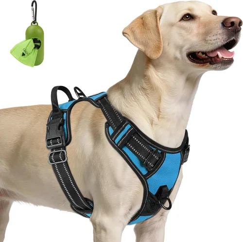 Vista 25 de Joytale Arnés sin tirones para perros pequeños, chaleco reflectante para mascotas con clip frontal, arnés acolchado suave ajustable con asa de fácil