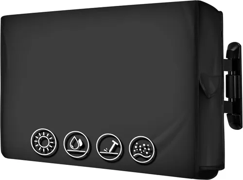 Vista 10 de ULTCOVER Funda impermeable para televisores de exterior de pantalla plana de 28 a 32 pulgadas, cubre también los elementos de montaje y los Negro