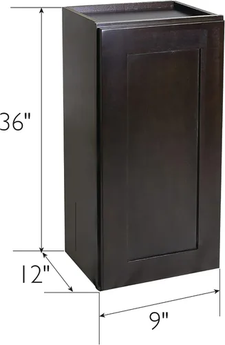 Vista 3 de Design House Brookings - Gabinete de pared para cocina Shaker, no ensamblado, W1524, 15" de ancho x 12" de profundidad x 24" de altura, pintado