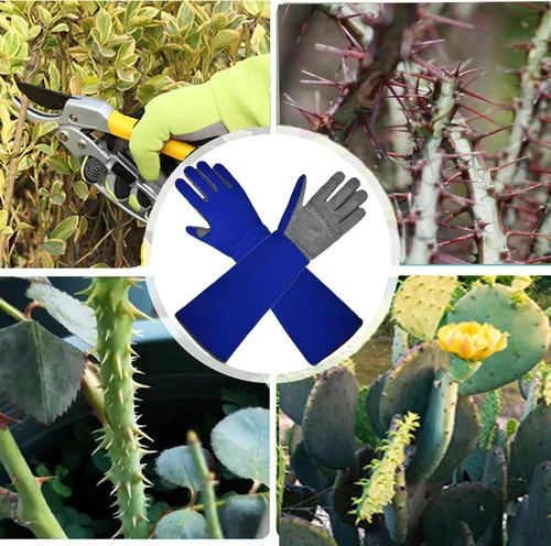 Vista 5 de Guantes 3 en 1 para jardinería, agricultura y limpieza, a prueba de puñaladas, antideslizantes, resistentes al desgaste, cómodos, transpirables