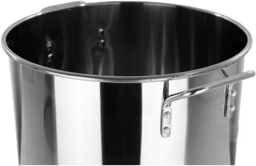 Vista 5 de Olla de acero inoxidable de 60 cuartos de galón de vapor Vaporera Tamalera para tamales (15 galones) altura 16.5 pulgadas de diámetro 18.5 pulgadas