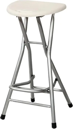 Vista 8 de HM&DX Taburetes plegables para adultos, portátil, taburete plegable de 28 pulgadas, resistente, taburetes de bar altos para interiores con asa