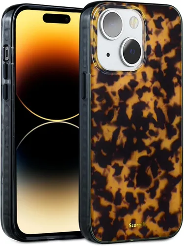 Vista 78 de SCORPIFY Funda para iPhone 15 Pro Max [Compatible con MagSafe] con Diseño de Estampado de Leopardo Guepardo Negro Mate, Linda Funda Magnética