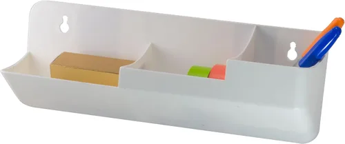 Vista 2 de Officemate Magnet Plus 92544 - Organizador magnético de suministros (3 compartimentos), color blanco