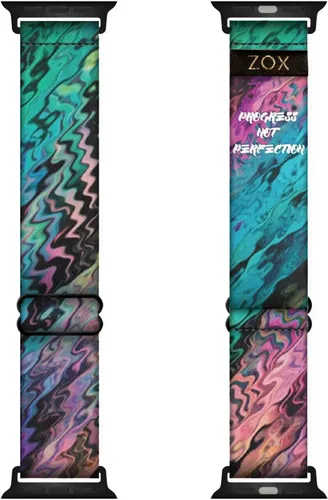 Vista 24 de ZOX Correa para Apple Watch, banda elástica con afirmaciones motivacionales y hermosas obras de arte, regalos para hombres, mujeres y niños