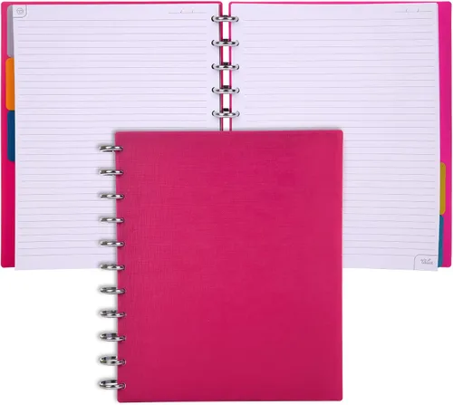 Vista 115 de Talia - Cuadernos de notas con tapas, planificador, personalizables, (Rosa de los 90, Junior (5.5 pulgadas x 8.5 pulgadas))