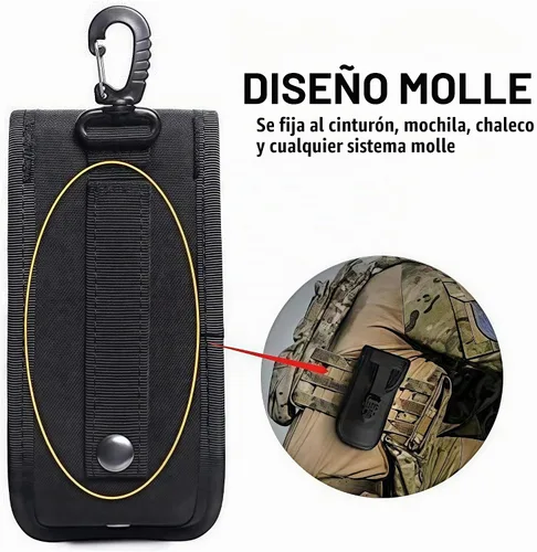 Vista 4 de ACEXIER MOLLE - Funda táctica duradera para lentes de sol, estilo militar, con hebilla Negro