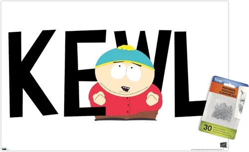 Vista 7 de Trends International South Park Cartman Kewl - Póster de pared, 22.37 x 34.00 pulgadas, paquete de póster premium y alfiler