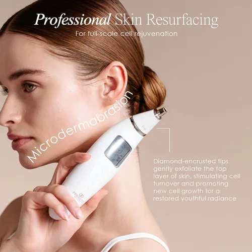 Vista 3 de Reinvo - Varita de microdermoabrasión facial de Project E Beauty Exfoliación suave Reduce arrugas y líneas finas Disminuye los poros Piel