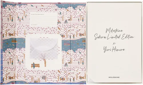 Vista 2 de Moleskine Edición Limitada Sakura - Cuaderno, tapa dura, grande (5 x 8.25 pulgadas), a rayas/con líneas, Caja de Coleccionista Premium Swan