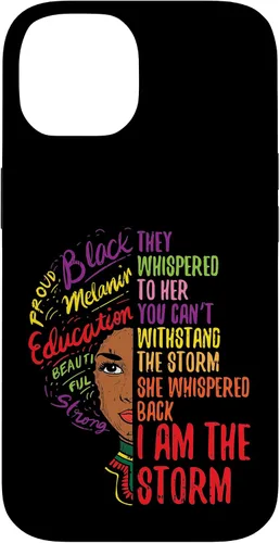 Vista 4 de I Am The Storm BLM Melanin Women African Black History Pride Case for iPhone 17