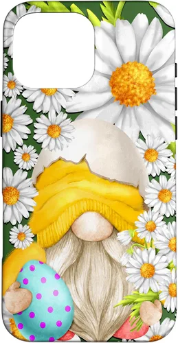 Vista 19 de iPhone 16 Easter Chick Gnome Graphic For Women Floral Daisy Flower Case