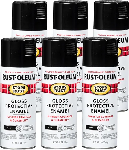 Vista 86 de Rust-Oleum 7776830 - Pintura en aerosol para prevención del óxido, 12 onzas, negro plano