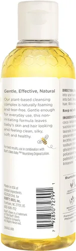 Vista 3 de Burt's Bees, Baby Bee - Champú y gel de baño sin lágrimas, 8 onzas