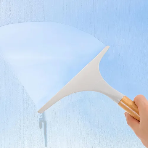 Vista 5 de GLEAVI Escobilla de ducha doméstica para puertas de vidrio de baño, escobilla de ventana con mango ergonómico, ideal para limpieza de rayas