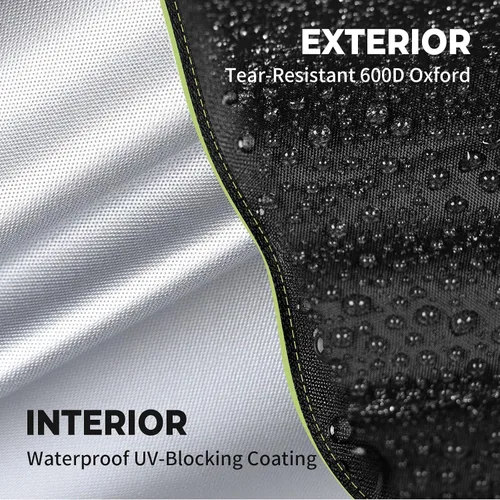 Vista 11 de Himal Outdoors Funda para cortacésped, poliéster 600D resistente al agua, protección UV, ajuste universal con cordón y funda de almacenamiento