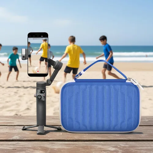 Vista 8 de Estuche rígido para DJI Osmo Mobile 7/7P/8 Gimbal, solo caso - azul