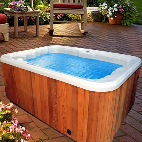 Vista 6 de Spa Depot Thermo-Float - Manta flotante para bañera de hidromasaje de 16 mil, 6 x 6 pies, para spa, calefacción solar aislante resistente