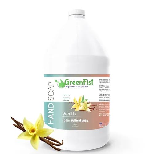 Vista 10 de Recargas de jabón de manos con espuma GreenFist Aroma a Almendra y Cereza Botella de espuma fabricada en EE. UU., 128 onzas (1 galón)