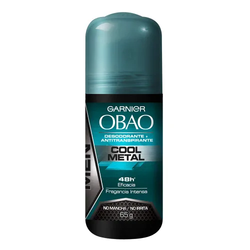 Vista 2 de Garnier OBOA - Paquete de 4 unidades de desodorante y antitranspirante en rollo de 48 horas para hombre, aroma fresco de metal, 2.29 oz cada uno