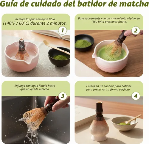 Vista 4 de Shin Chasen de nivel básico, batidor de bambú para té matcha