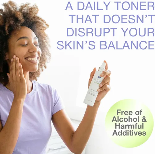 Vista 2 de YOUN Beauty Tónico de té verde en espray facial Tónico hidratante y equilibrante de pH sin alcohol, con té verde y extractos de manzanilla por