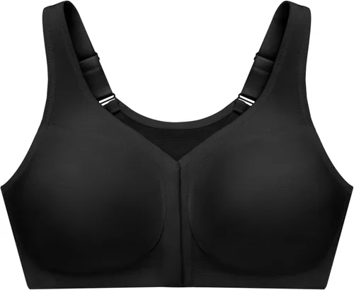 Vista 13 de Sostén Glamorise de mujer, tamaño plus, postura mágica elevada, apoyo de espalda, negro, 48I