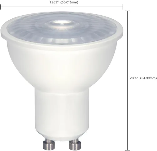 Vista 4 de Satco Lighting - Bombilla LED MR16 regulable de 6.5 W, blanco suave de 3000 K, base de dos pines GU10, 120 voltios, ángulo de haz de 40 grados