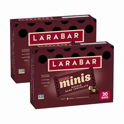 Vista 15 de Larabar - Mini barras de masa de galletas con chispas de chocolate, barra vegana de frutas y nueces sin gluten, barras de 0.78 onzas, 20