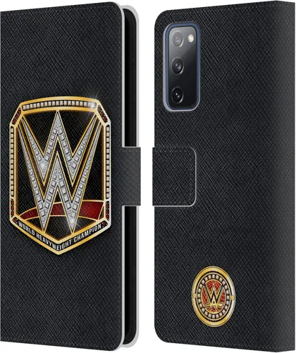 Vista 110 de Head Case Designs Officially Licensed WWE Cruiserweight Champion Title Belts Leather Wallet Case Compatible with Samsung Galaxy A07 4G Campeón