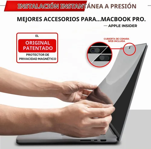 Vista 3 de SightPro Pantalla magnética de privacidad para MacBook Pro de 13 pulgadas (2016, 2017, 2018, 2019, 2020, 2021, 2022, M1, M2) patentado y protector