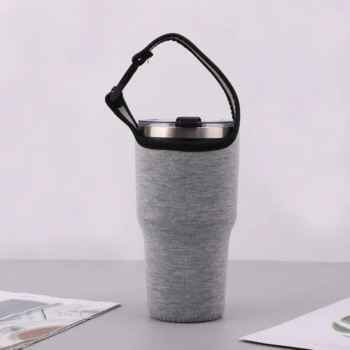 Vista 4 de 4 bolsas de soporte para vasos de 30 onzas con correa para el hombro, apto para YETI, Rtic, Atlin, Ozark Trail, Rambler, funda de neopreno con asa