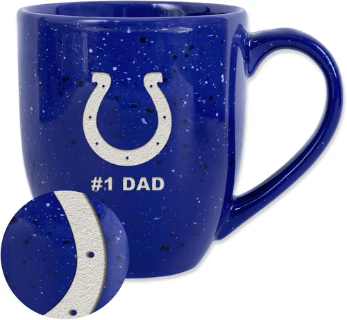 Vista 33 de Rico Industries NFL Football #1 Dad 16 oz Team Color Laser Engraved Ceramic Coffee Mug
