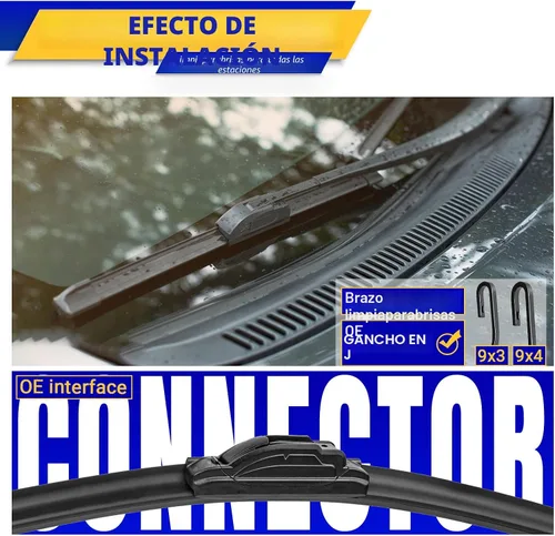 Vista 3 de 3 limpiaparabrisas de repuesto para Mini Cooper 2006-2011, cuchillas limpiaparabrisas de repuesto de equipo original - 19"/18"/10" pulgadas