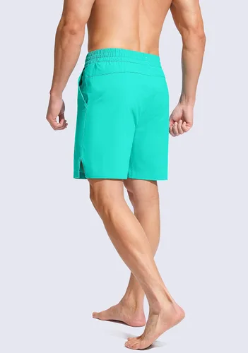 Vista 4 de G Gradual Men's Swim Trunks Quick Dry Bathing Suit Beach Board Shorts for Men with Zipper Pockets and Mesh Lining