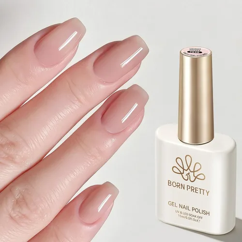 Vista 13 de Born Pretty - Esmalte de gel blanco lechoso, color blanco gelatina