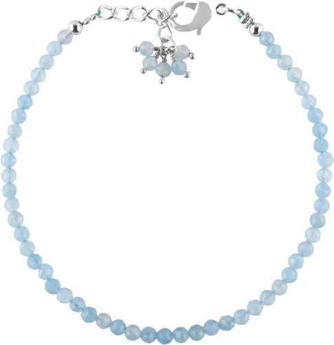 Vista 13 de Natural Gemstone Micro Round Beads Dainty Choker Bangle Bracelet, Handmade Jewelry for Women, Healing Chakra Crystals Silver Plated Chain 8 inch