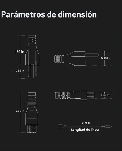 Vista 7 de Cable de carga rápida stio Compatible con Ninebot de Segway MAX G3/G2/G30/G30P/P65/P100S/F60, cable de alimentación de carga de 3 puntas, cable