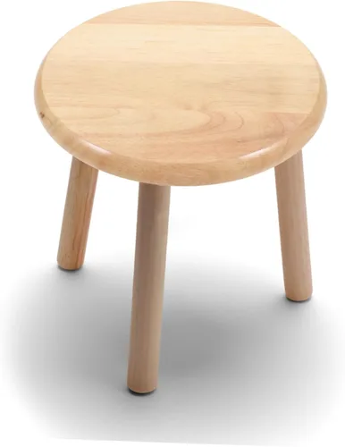 Vista 8 de SEWACC Taburetes de bar Taburete Silla de madera de repuesto Asiento de silla redonda Accesorio de asiento para metal s 29.5CM Paso plegable Madera