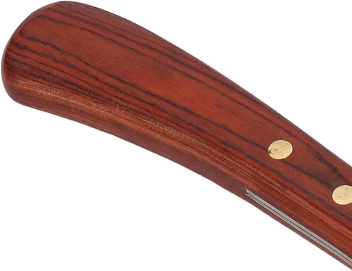 Vista 9 de ANGGREK Cuchillo de pezuñas,Herrador de caballo,Tijeras de recortadora de pezuñas de goma Mango de madera multiusos Ganado Caballo Cortador