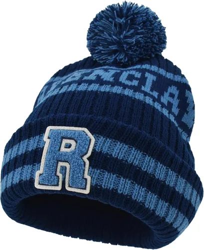 Vista 6 de Concept One Hogwarts - Conjunto de gorro y bufanda unisex de Harry Potter para adultos, gorro de punto de invierno con puño y pompón