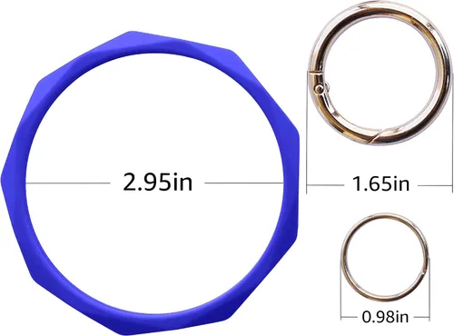 Vista 18 de Llavero pulsera de silicona para mujeres y niñas en forma de diamante