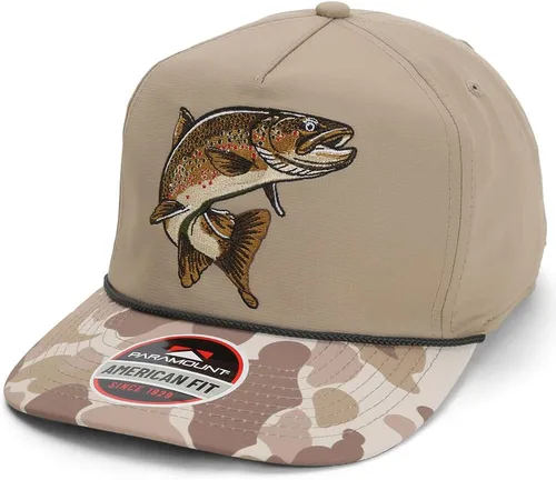 Vista 2 de Paramount Outdoors Trout Fly Fising Gorras cómodas Snapback para pesca al aire libre, gorras de béisbol para hombres