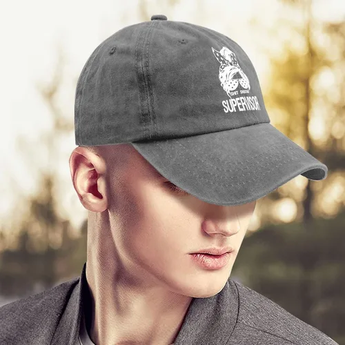 Vista 4 de Caps Shit Shoow Supervisor Dad Hats, Vintage Baseball Cap for Men