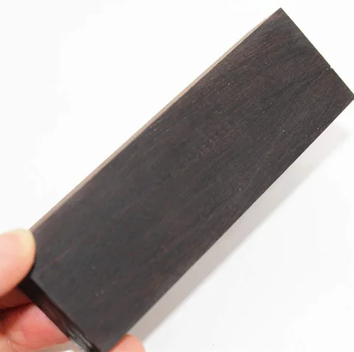 Vista 5 de 1 par de cuchillos de madera de ébano negro natural con mango de mango de losas, cuchillos personalizados para cuchillas en blanco