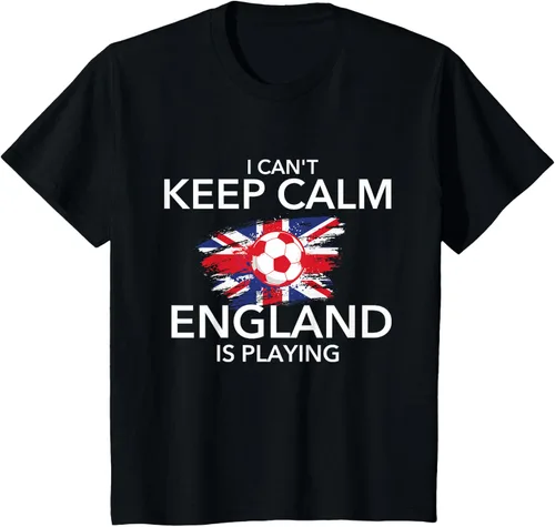 Vista 41 de I Can't Keep Calm England Is Playing - Camiseta para amantes del fútbol, Negro